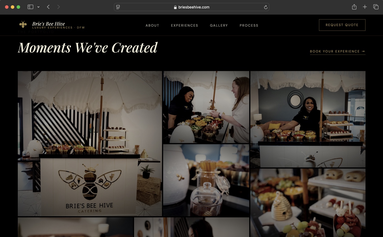 Redesigned Brie's Bee Hive gallery section