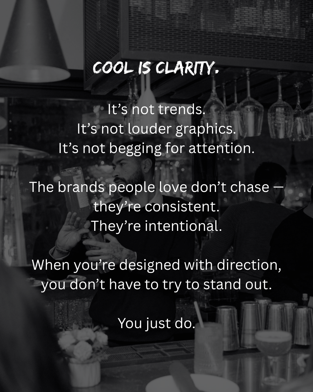 Opal Haus editorial graphic about clarity and cool factor