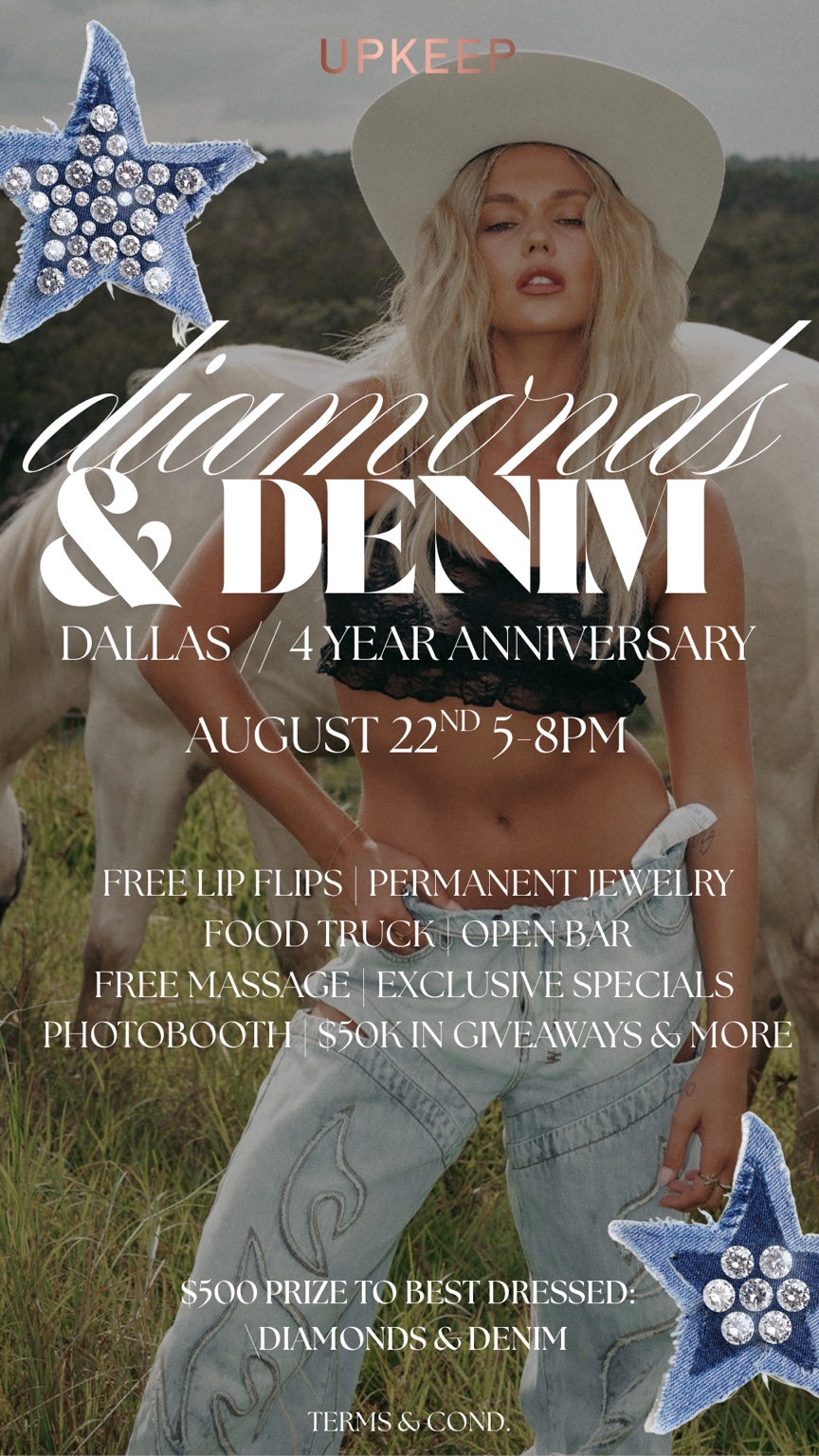 Diamonds and Denim event campaign graphic
